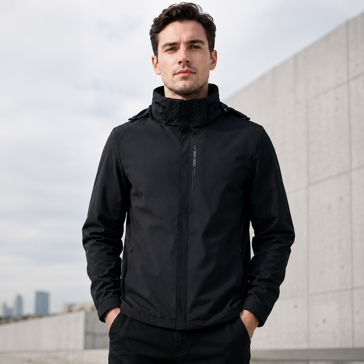 Men’s Hooded Waterproof Rain Jacket