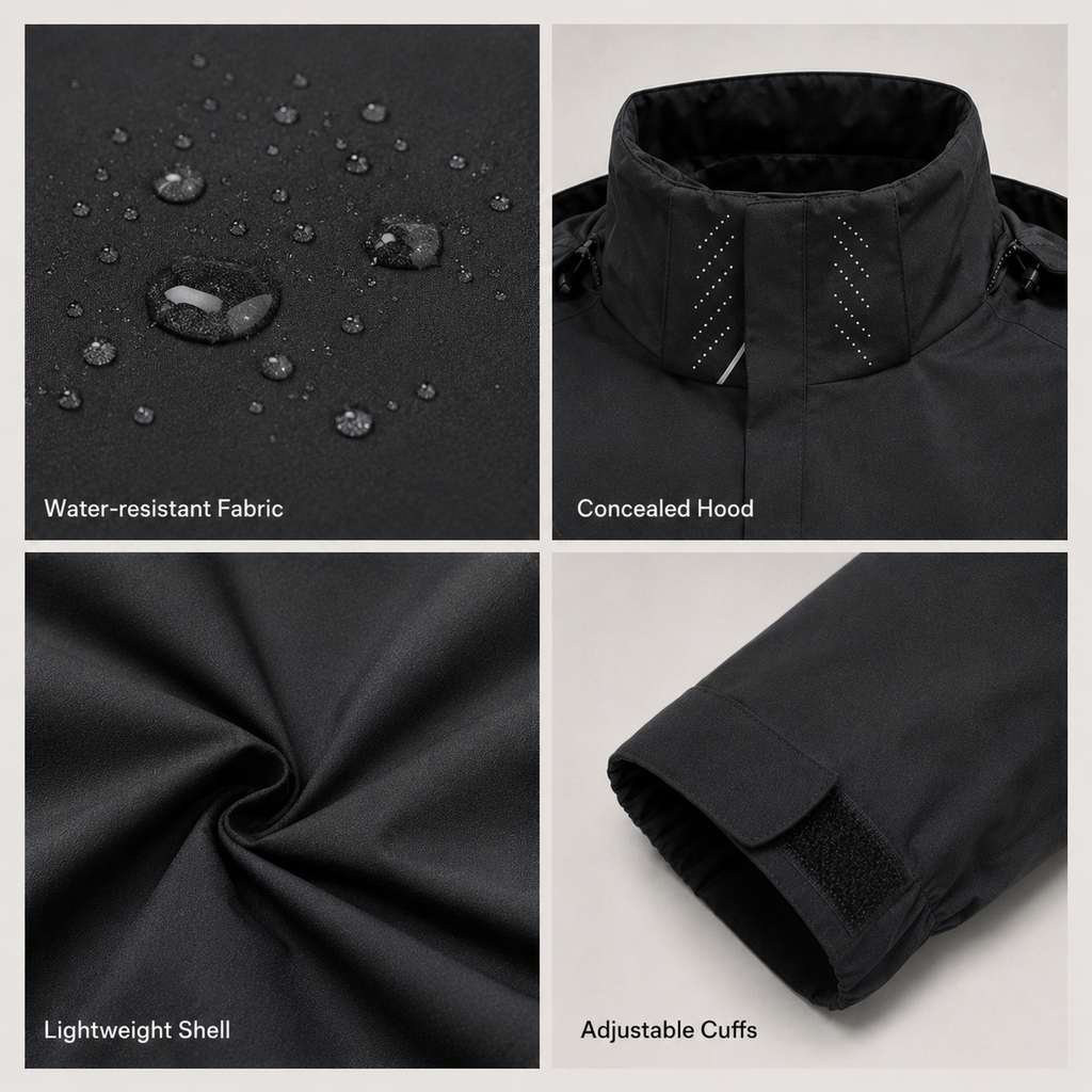 Men’s Hooded Waterproof Rain Jacket