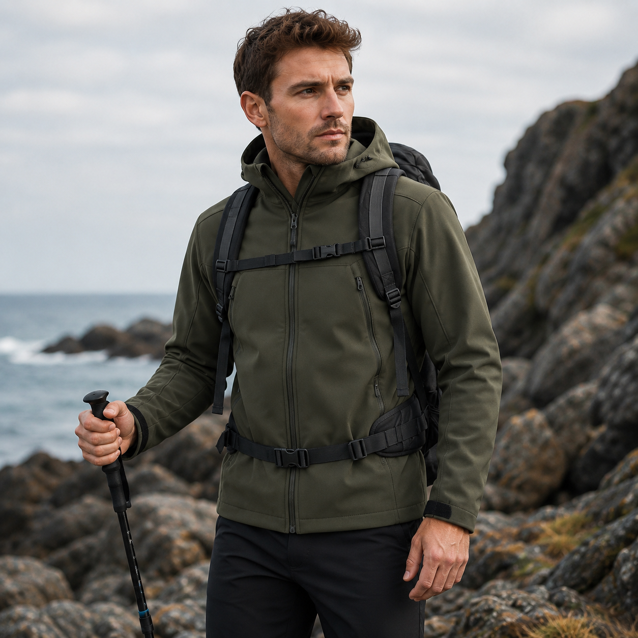 Men’s Lightweight Waterproof Rain Jacket